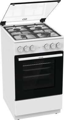 Gorenje Плита комби, 62л, 50x60см, дисплей, газ-контроль, чугун, белый GK5A41WF фото