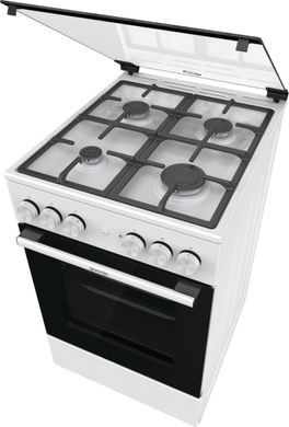 Gorenje Плита комби, 62л, 50x60см, дисплей, газ-контроль, чугун, белый GK5A41WF фото
