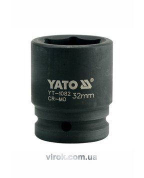 Головка торцева ударна 6-гранна YATO : квадрат 3/4", М= 32 мм, L= 56 мм