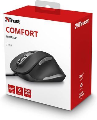 Trust Мышь Fyda Comfortable ECO Black-GREY 24728_TRUST фото