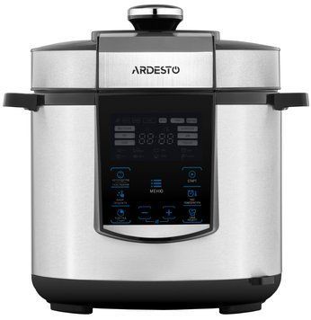 Мультиварка-скороварка ARDESTO MPC-P226, 900Вт, чаша-6л, электр. управление, книга рецептов, нерж. сталь+пластик, серебристая (364580) MPC-P226 фото