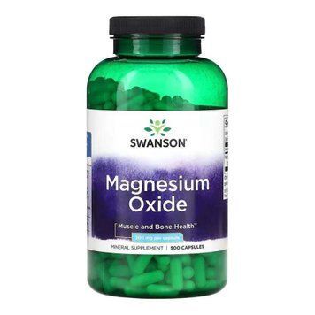 Magnesium Oxide 200mg - 500 Магній Оксид 200 мг (500 таблеток) &mdash; Від печії