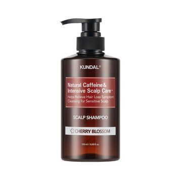 Шампунь проти випадіння "Вишневий Цвіт" Kundal Natural Caffeine & Intensive Scalp Care Shampoo Cherry Blossom 500ml, 500ml