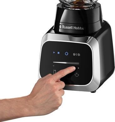 Russell Hobbs Блендер стаціонарний Sensigence , 1000Вт, чаша-1500мл, скло, сенс. управл., чорно-сірий (371121) 28241-56 фото