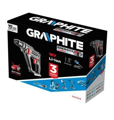 Аккумуляторный перфоратор GRAPHITE 58G485 (SDS-plus, 18 В, удар 5000 уд/мин) 58G009 фото