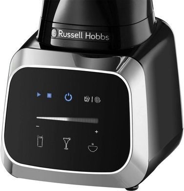 Russell Hobbs Блендер стаціонарний Sensigence , 1000Вт, чаша-1500мл, скло, сенс. управл., чорно-сірий (371121) 28241-56 фото