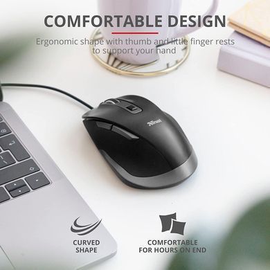 Trust Мышь Fyda Comfortable ECO Black-GREY 24728_TRUST фото