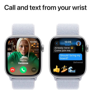 Смарт часы APPLE Watch S10 GPS 42mm Silver Alum Blue Cloud Sp/Loop MWWD3QH/A фото