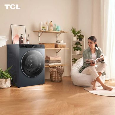TCL Пральна машина фронтальна, 9кг, 1400, A+++, 57см, дисплей, пара, інвертор, сірий (384755) FP0934SA1UA фото