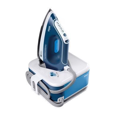Braun Прасувальна система CareStyle Compact Pro, 2400Вт, 1500мл, паровий удар -430гр, нерж. сталь, біло-синій (376463) IS2565BL фото
