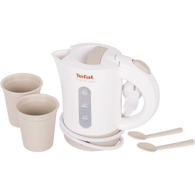 Tefal Електрочайник Travel-o-city 0.5л, Strix, пластик, в комплекті 2 склянки + 2 ложки, біло-бежевий (243031) KO120130 фото