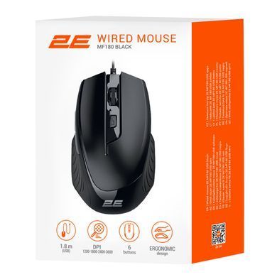 2E Мышь MF180, USB-A, черный 2E-MF180UB фото