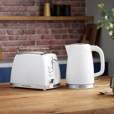 Russell Hobbs Тостер Groove 2 Slice, 850Вт, пластик, підігрів, розморож.,білий (362360) 26391-56 фото