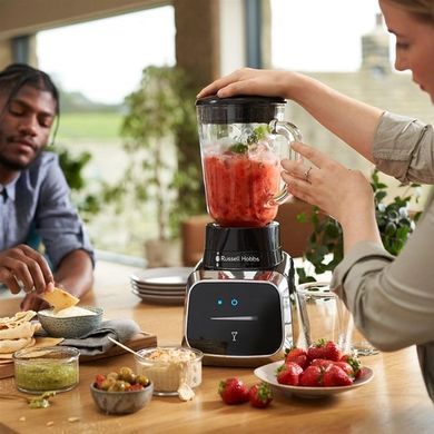 Russell Hobbs Блендер стаціонарний Sensigence , 1000Вт, чаша-1500мл, скло, сенс. управл., чорно-сірий (371121) 28241-56 фото