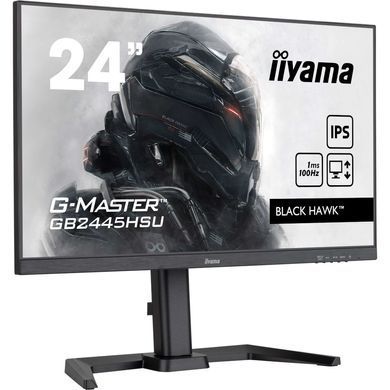 23.8" 16:9 ігровий IPS РК монітор, 1920х1080, 1 мс (MPRT), 100 Гц, Adaptive Sync, 1xHDMI 1.4/1xDP 1. IIYAMA GB2445HSU-B2 3729364 фото