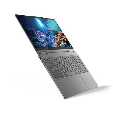 Ноутбук 14ft_oled/u5-226v/16/512/intel uhd/dos/bl/pen/luna grey lenovo йога 7 2-in 14ill10 (83jq009vra) 3733280 фото