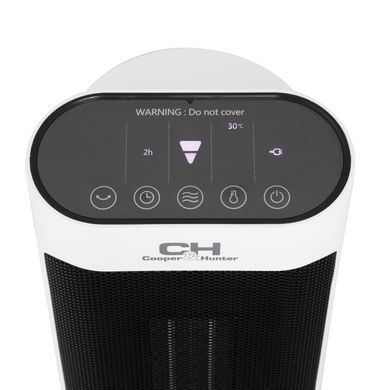 Cooper&Hunter Тепловентилятор CH-F2000CTE 20 м2, 2000Вт, електронне упр-ння, керамічний нагрів. елемент, пульт ДК, білий (344454)