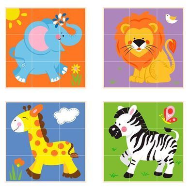 Дерев'яні кубики Viga Toys Башта зі звірятами (50834) dt_927 фото