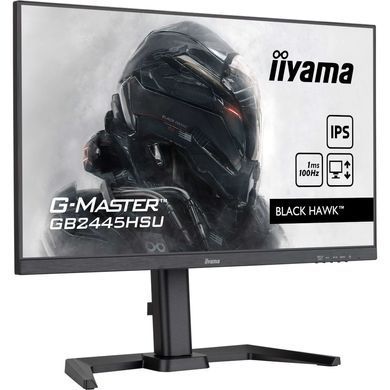 23.8" 16:9 ігровий IPS РК монітор, 1920х1080, 1 мс (MPRT), 100 Гц, Adaptive Sync, 1xHDMI 1.4/1xDP 1. IIYAMA GB2445HSU-B2 3729364 фото