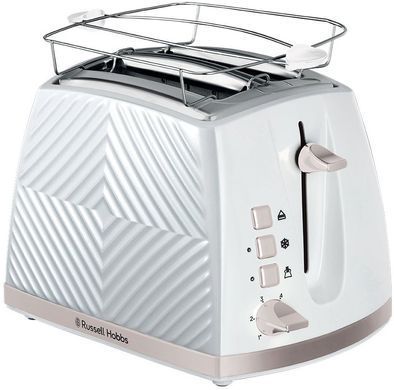 Russell Hobbs Тостер Groove 2 Slice, 850Вт, пластик, підігрів, розморож.,білий (362360) 26391-56 фото