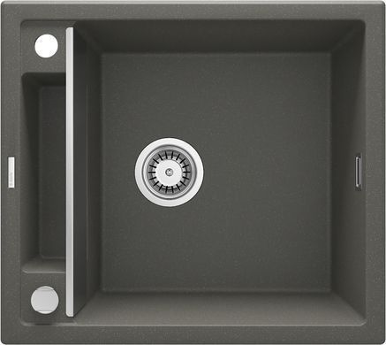Мийка кухонна Deante Magnetic, граніт, квадрат, без крила, 560х500х219мм, чаша - 1, врізна, антрацит (366644)