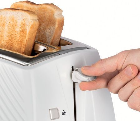Russell Hobbs Тостер Groove 2 Slice, 850Вт, пластик, підігрів, розморож.,білий (362360) 26391-56 фото