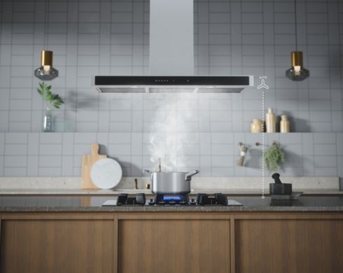 Electrolux Варильна поверхня газова на склі, 60см, чавун, електрон. керування, Hob2Hood, чорний (365514) KGG643753K фото