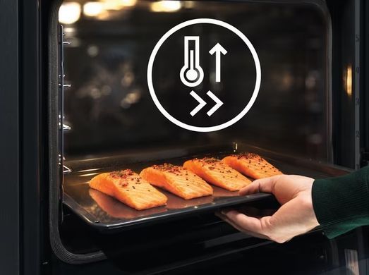 Electrolux Духовой шкаф электрический, 70л, А+, пар, дисплей, конвекция, ф-ция пароварки, черный+нерж EOB7S31X фото
