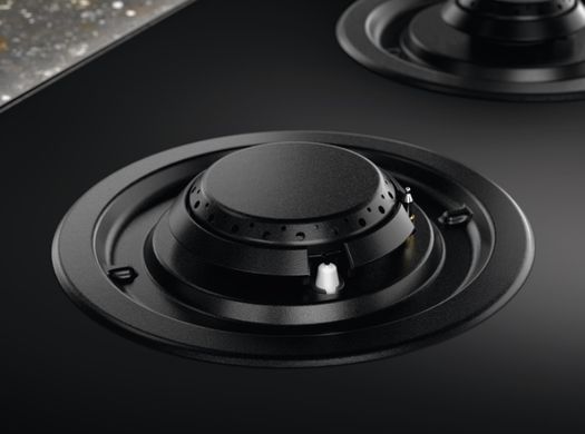 Electrolux Варильна поверхня газова на склі, 60см, чавун, електрон. керування, Hob2Hood, чорний (365514) KGG643753K фото