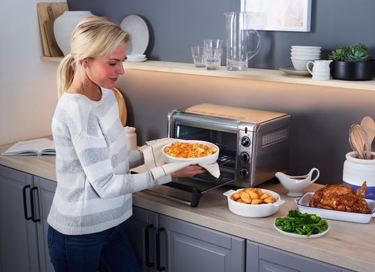 Печь электрическая Russell Hobbs Air Fry Mini Oven, 12.6л, 1500Вт, механич., гриль, конвенция, серая 26680-56 фото