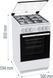 Gorenje Плита комби, 62л, 50x60см, дисплей, газ-контроль, чугун, белый GK5A41WF