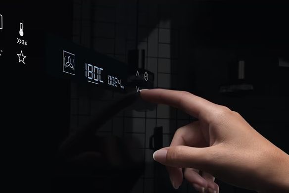 Electrolux Духовой шкаф электрический, 70л, А+, пар, дисплей, конвекция, ф-ция пароварки, черный+нерж EOB7S31X фото