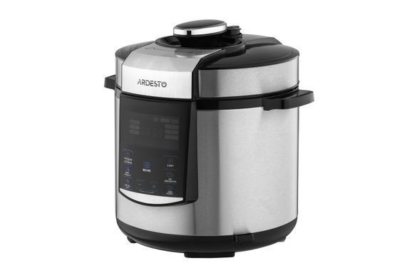Мультиварка-скороварка ARDESTO MPC-P226, 900Вт, чаша-6л, электр. управление, книга рецептов, нерж. сталь+пластик, серебристая (364580) MPC-P226 фото