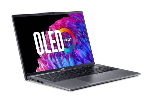 Ноутбук Acer Swift Go 14 SFG14-63 14" 2.8K OLED, AMD R5-8645HS, 16GB, F512GB, UMA, Win11, серый NX.KTSEU.002 фото