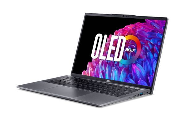 Ноутбук Acer Swift Go 14 SFG14-63 14" 2.8K OLED, AMD R5-8645HS, 16GB, F512GB, UMA, Win11, серый NX.KTSEU.002 фото