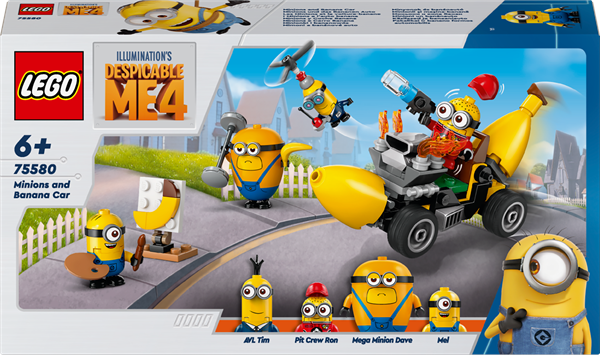 Конструктор LEGO Despicable Me 4 Посіпаки й банановий автомобіль 136 деталей (75580)