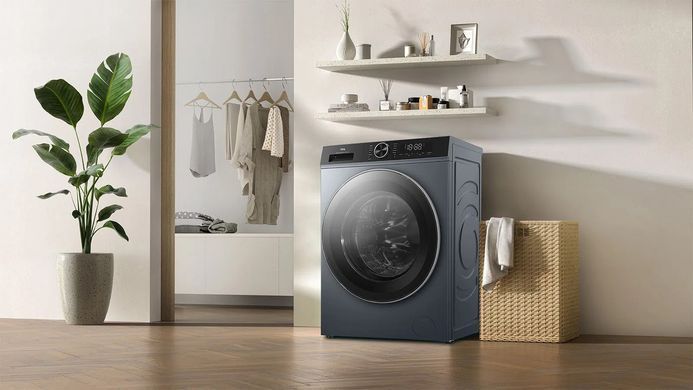 TCL Пральна машина фронтальна, 9кг, 1400, A+++, 57см, дисплей, пара, інвертор, сірий (384755) FP0934SA1UA фото