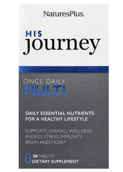 Мультивітаміни для чоловіків NaturesPlus His Journey Once Daily Multi 30 таблеток