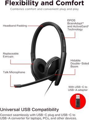 Гарнитура Lenovo Wired ANC Headset Gen 2 (Teams) 4XD1M45627 фото