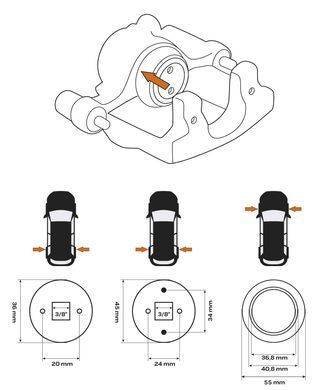 Съемник из тормозных цилиндров - MINI 11-125 фото