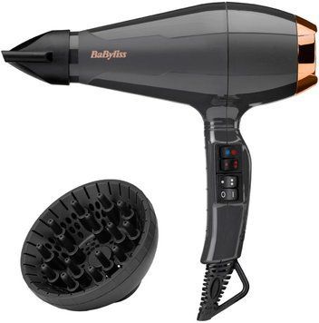 BaByliss Фен Air Pro, 2200Вт, 2 режими, дифузор, іоніз-я, хол. обдув, чорний (381307) 6719DE фото
