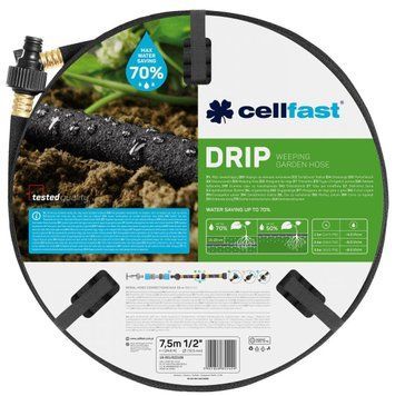 Шланг садовий Cellfast DRIP для крапельного поливу 1/2" 7.5м (360775) 19-001 фото