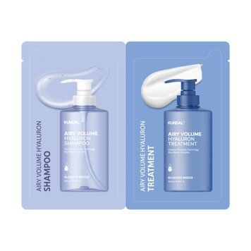 Пробнік Шампунь зволожуючий + Кондиціонер Kundal Airy Volume Hyaluron Sachet Blossom Breeze 10ml