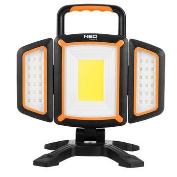 Аккумуляторная рабочая лампа NEO TOOLS 99-125, 2000 лм, COB+SMD, магнитное основание, пауэрбанк 99-125 фото