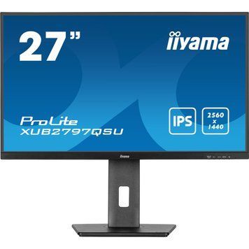 27" 16:9 IPS РК монітор, 2560х1440, 1 мс (MPRT), 100 Гц, Adaptive Sync, 1xHDMI 2.0/1xDP 1.2/2xUSB 3. IIYAMA XUB2797QSU-B2 3729304 фото