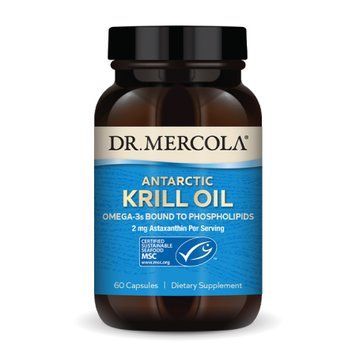Жир антарктического криля, Antarctic Krill Oil, Dr. Mercola, 60 капсул