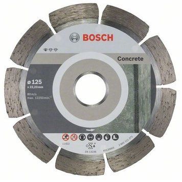 Диск алмазный BOSCH Prof Concrete 125 х 22,23 мм(2608603240/2197)
