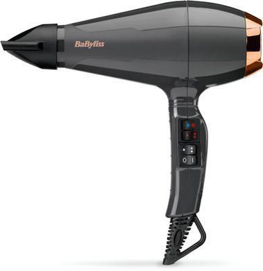 BaByliss Фен Air Pro, 2200Вт, 2 режими, дифузор, іоніз-я, хол. обдув, чорний (381307) 6719DE фото