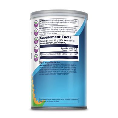 KAL Магній порошок без смаку Magnesium Powder 200mg 113.4 мл Без смаку