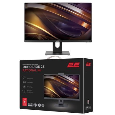 2E ПК Моноблок Rational K6 23.8" FHD IPS Intel i3-12100, 8Gb, F512GB, UMA, H610, K6.610, 120W, FreeDos, черный 2E-K6.0002 фото